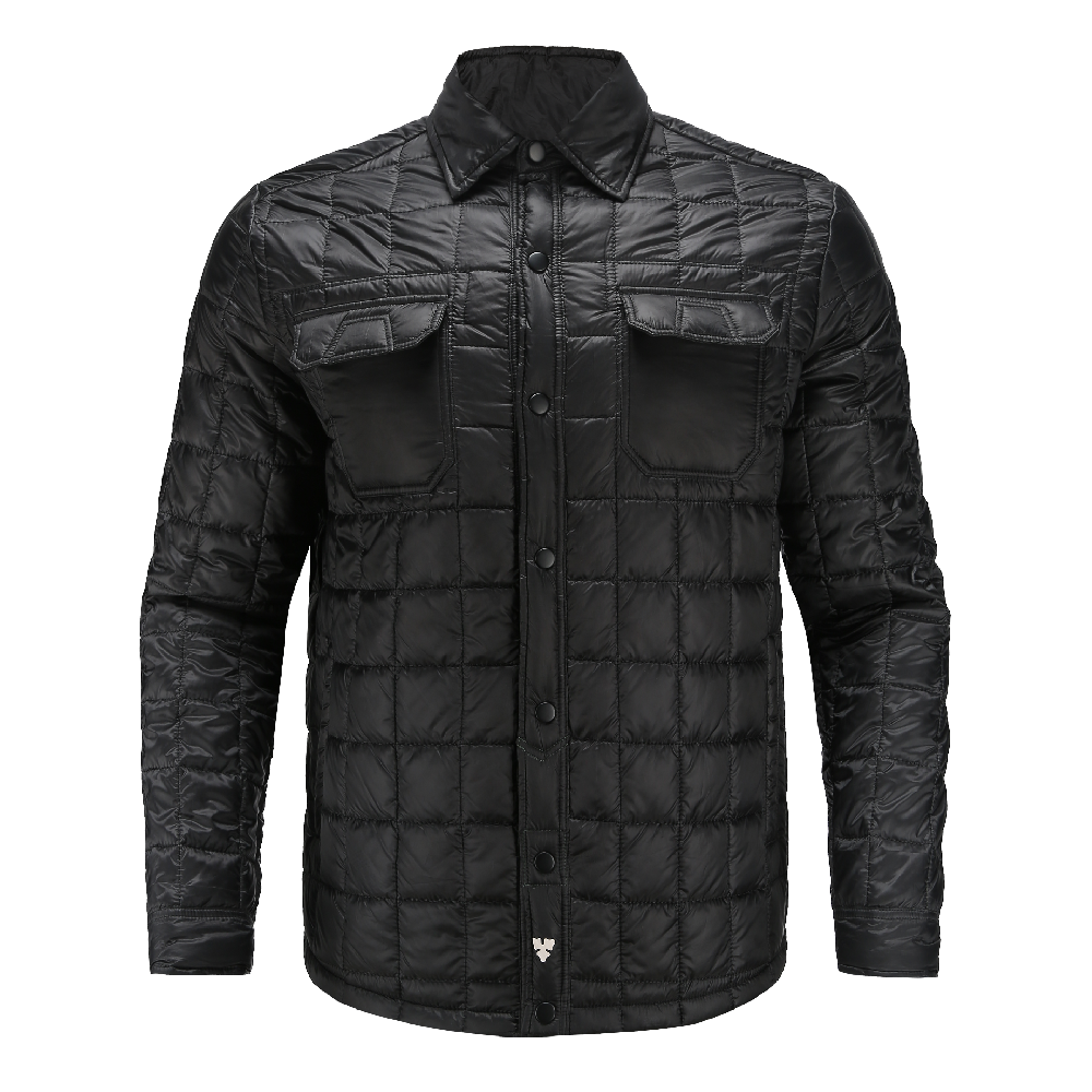RESPECT-Recycled polyester quilted thermo shirt jacket