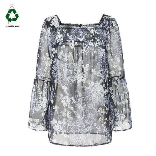 Women's-Recycled Polyester Floral Chiffon Blouse